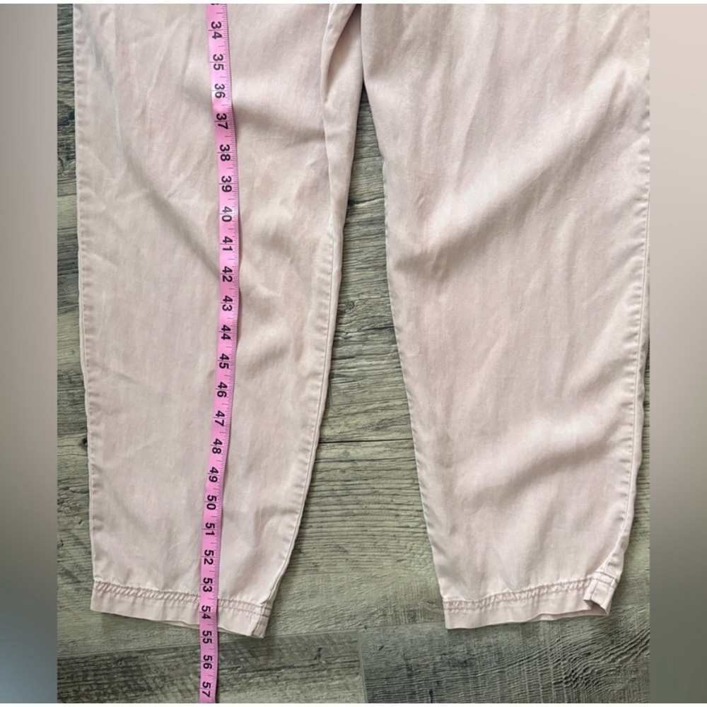 Abercrombie & Fitch Womens Jumpsuit Pink V-Neck Short Sleeve Belted Casual - Picture 8 of 10